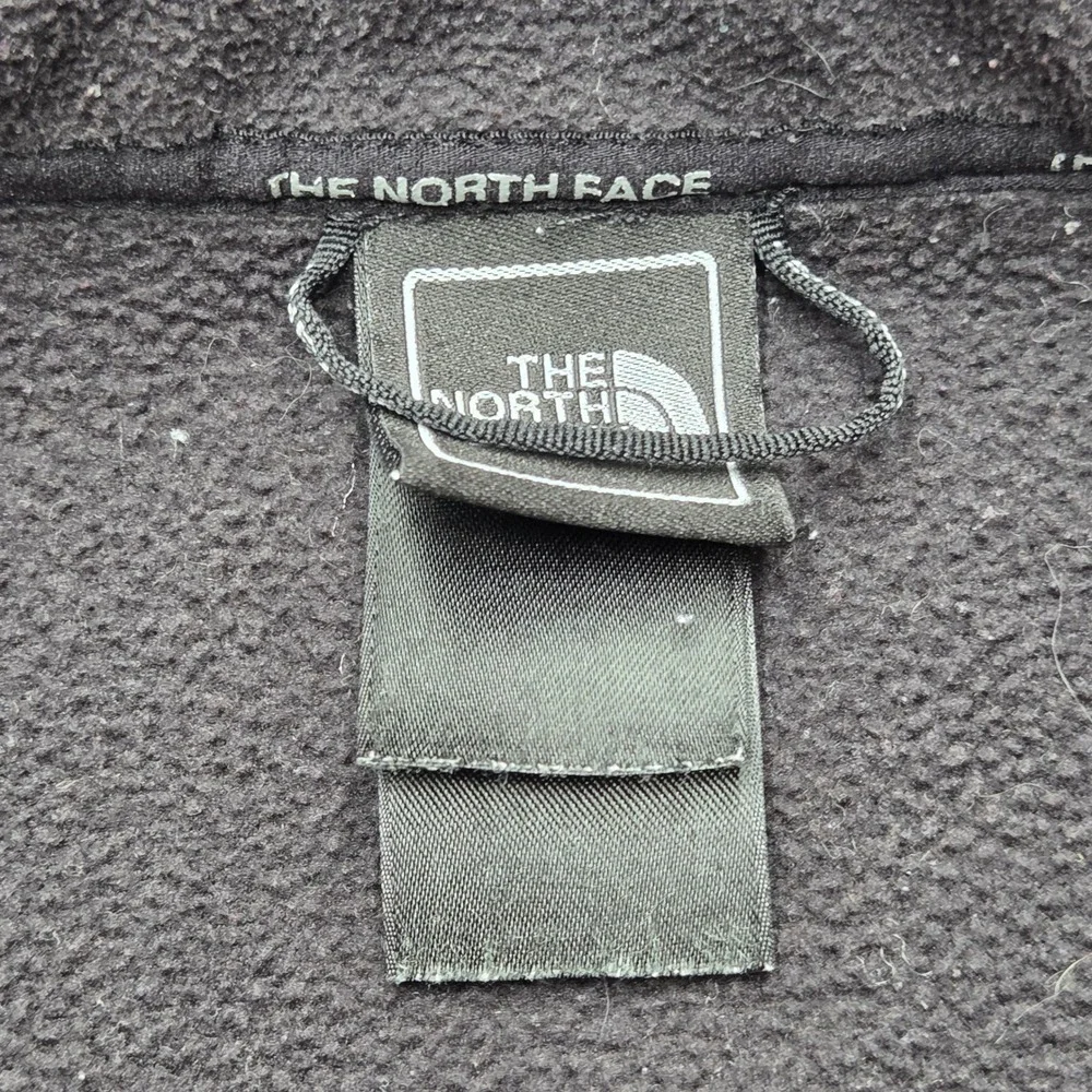 The North Face Mens Small Full Zip Fleece Jacket Black Mock Neck 0159
